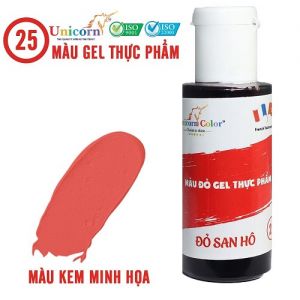 Màu gel thực phẩm UNICORN 28ml ( ĐỎ SAN HÔ)