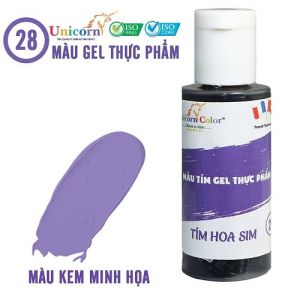 Màu gel thực phẩm UNICORN 28ml ( TÍM HOA SIM)