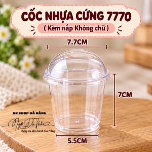 Cốc nhựa mica cứng tròn 7770 (NO LETTER) + nắp
