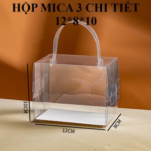 Hộp bánh mica 3 chi tiết 12*8*10