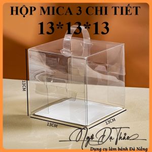 Hộp bánh mica 3 chi tiết 13*13*13