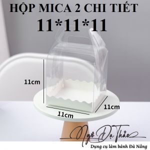 Hộp bánh mica 2 chi tiết 11*11*11