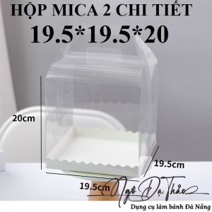 Hộp bánh mica 2 chi tiết 19.5*19.5*20