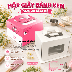 Hộp bánh kem giấy size 20 - Cao 16