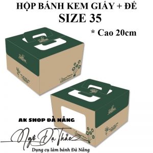Hộp bánh kem giấy size 35 + đế