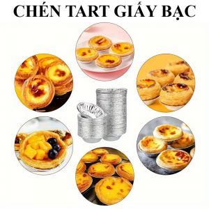 Set 50 chén tart nhôm mỏng