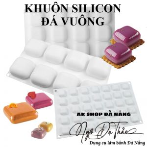 Khuôn silicon mousse đá vuông