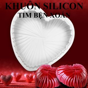 Khuôn silicon mousse tim bện xoắn