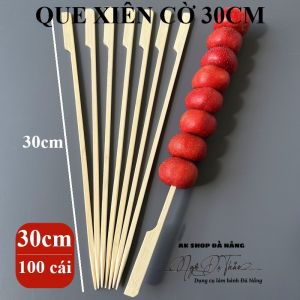 Set 100 que xiên tre decor - XIÊN CỜ 30CM
