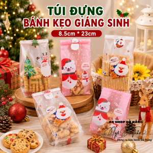 Set 10 túi nhựa cookie 8.5*22.5 - GIÁNG SINH