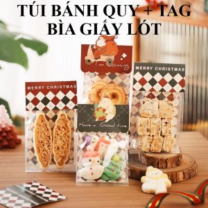 Set 10 túi gương cookie 9*18 +  tag + bìa lót  GIÁNG SINH