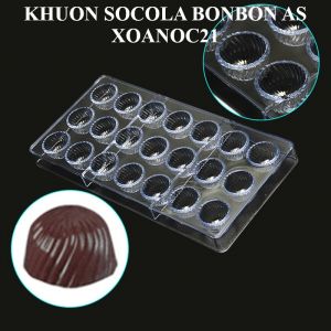 Khuôn nhựa socola bonbon AS - 21 Xoắn Ốc