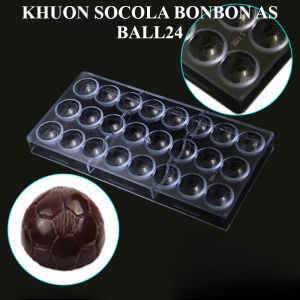 Khuôn nhựa socola bonbon AS - 24 Quả bóng