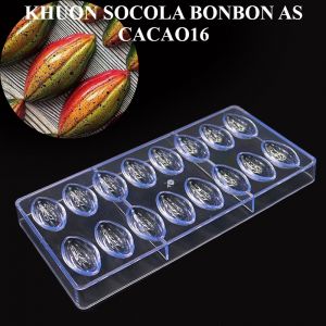 Khuôn nhựa socola bonbon AS - 16 Trái Ca cao