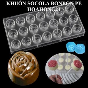 Khuôn nhựa socola bonbon PE - 21 Hoa hồng