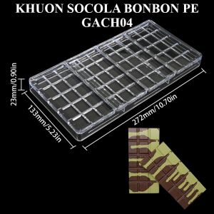 Khuôn nhựa socola bonbon PE - 7 Ô gạch