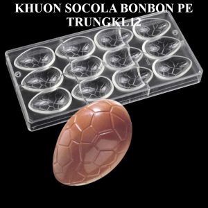 Khuôn nhựa socola bonbon PE - 12 Trứng Khủng long