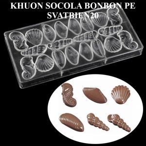 Khuôn nhựa socola bonbon PE - 20 Sinh vật Biển