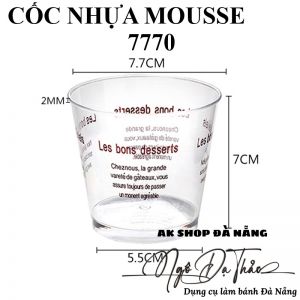 Cốc nhựa mica cứng tròn 7770 ( KHÔNG NẮP - LESBON)