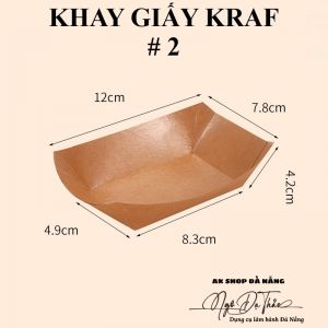 Set 10 khay giấy kraf #2