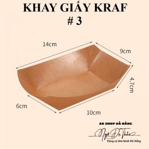 Set 10 khay giấy kraf #3