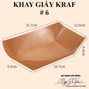 Set 10 khay giấy kraf #6