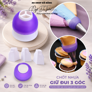 Chốt giữ đui bắt kem nhựa 3 góc