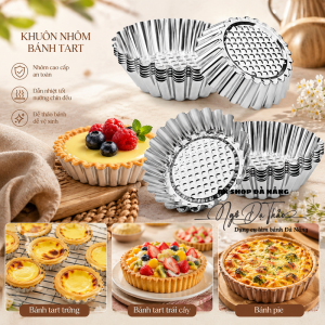 Chén tart nhôm dáng cúc 9.5cm