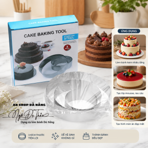 Set 3 khuôn ring mousse TRÒN