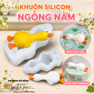Khuôn silicon ngỗng trắng nằm