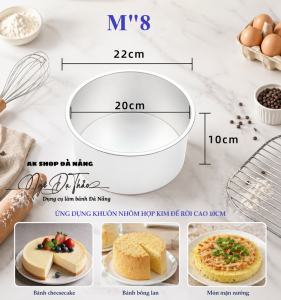 Khuôn nhôm hợp kim đế rời CAO 10CM M"8
