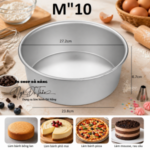 Khuôn nhôm hợp kim đế liền TRÒN M"10