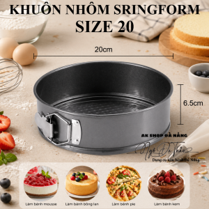 Khuôn nhôm SPRINGFORM TRÒN size 20cm