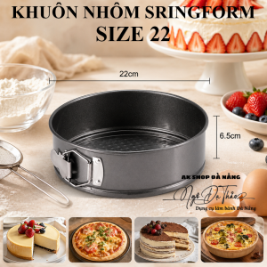 Khuôn nhôm SPRINGFORM TRÒN size 22cm