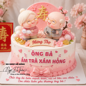 Ông bà ấm trà xám hồng
