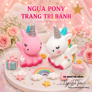 Ngựa pony trang trí bánh