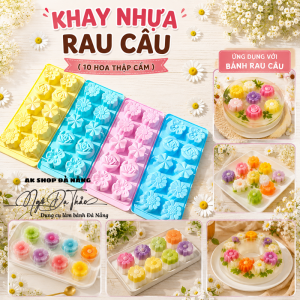 Khay nhựa rau cau 10 HOA THẬP CẨM