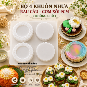 Khuôn nhựa rau cau cơm xôi 9cm - KHÔNG CHỮ