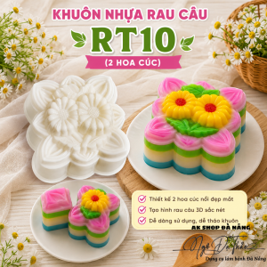 Khuôn nhựa rau cau 9cm - RT10 HOA CÚC ĐÔI