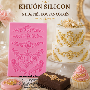 Khuôn silicon 6 hoa văn