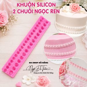 Khuôn silicon 2 dãy chuỗi ren tròn