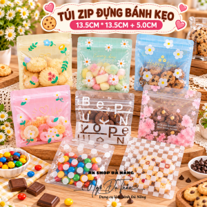 Set 10 túi zip nhựa đựng bánh kẹo 13.5*33.5