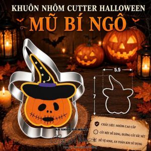 Khuôn nhôm cutter HALLOWEEN - Mũ bí ngô