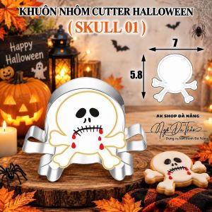 Khuôn nhôm cutter HALLOWEEN - Skull 1