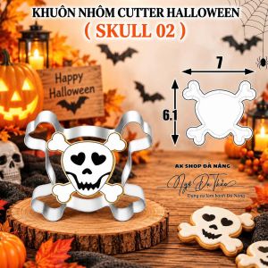 Khuôn nhôm cutter HALLOWEEN - Skull 2