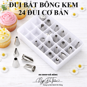 Bộ 24 đui bắt kem CƠ BẢN