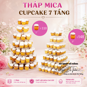 Tháp mica cupcake 7 tầng