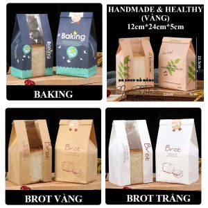 Set 10 túi giấy đựng bánh 12*24