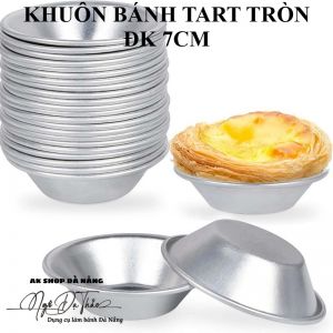 Chén tart nhôm tròn ĐK 7cm